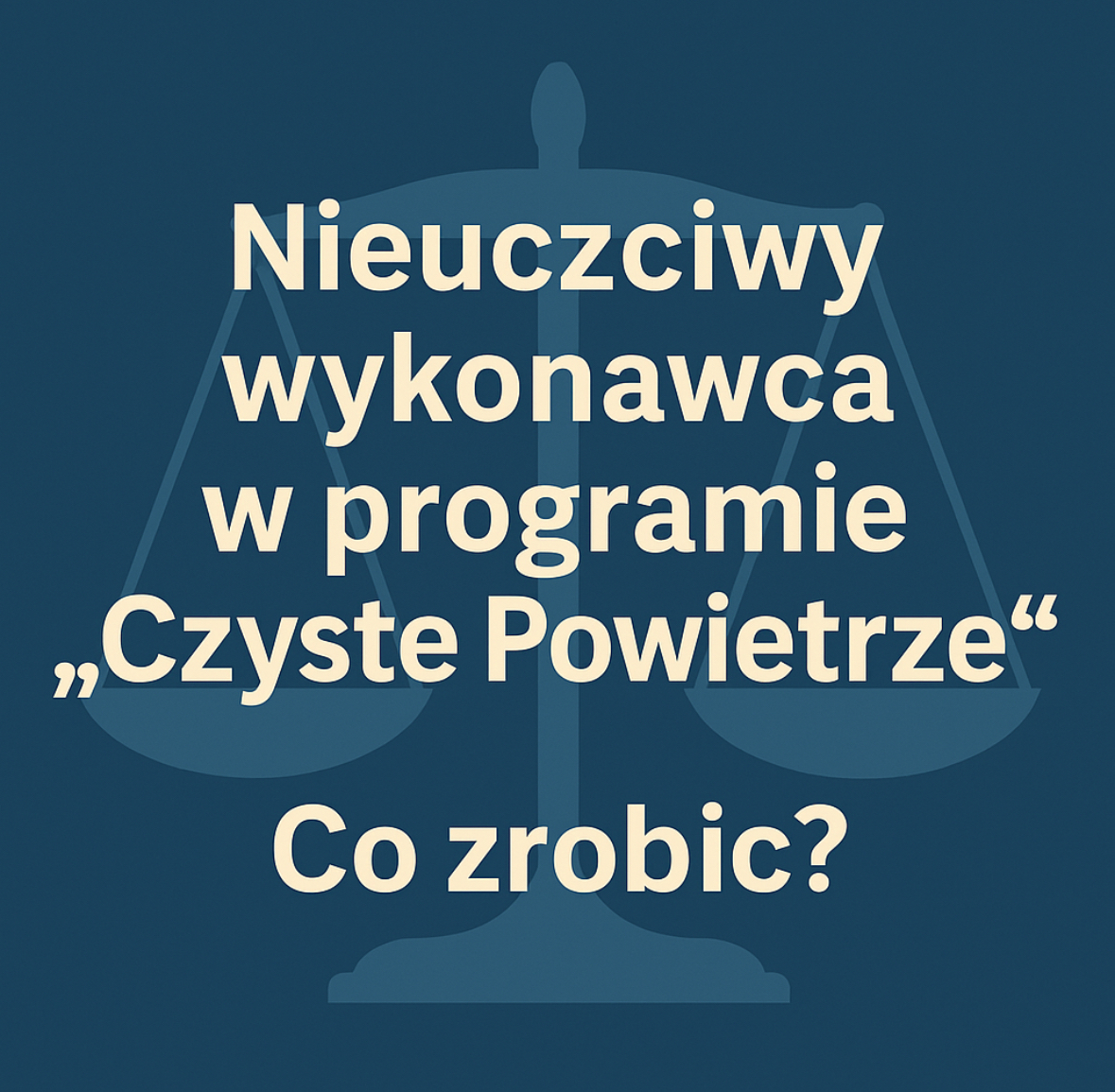 Read more about the article „Czyste Powietrze” – nieuczciwy wykonawca. Co zrobić, gdy padłeś ofiarą oszustwa?